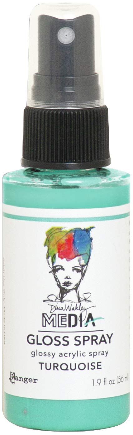 Dina Wakley Media Ranger Gloss Sprays-Turquoise, Turquiose, 56 ml,MDO68563