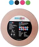 Kinesiology Tape by MUSCLE FIX PRO Therapeutic Sports Kinetic Athletic Uncut Roll | Breathable Water Resistant Strong Adhesive Pain Relief Technology | Bulk Size: 114.8 feet x 2 inches