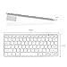 Accevo Bluetooth Keyboard, Ultra-Slim Universal Wireless Keyboard for Tablet Smartphone PC Windows Android iOS (White)