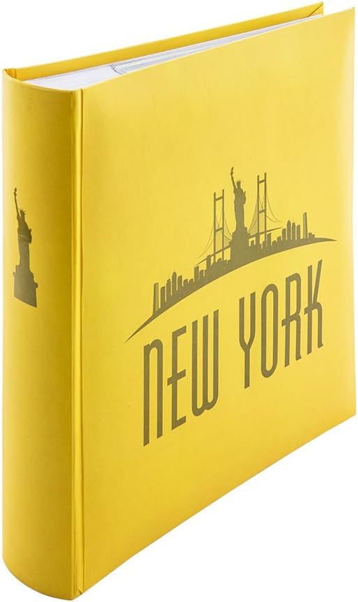 Kenro City Series Memo Photo Album New York Skyline Design for 200 Photos 6x4 inch/10x15cm - NY101, Yellow, Medium - Image 3