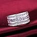 NYKKOLA Fashion 925 Silver Beautiful Jewelry Cubic Zirconia Crystal Engagement Wedding Ring Band(O)