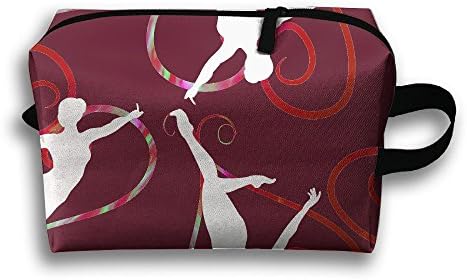 E4fg Cube Heart Gymnastics Women Men Zipper Travel Cosmetic Bags Sturdy Makeup Shaving Kit OrganizerLarge Toiletry Pouchs