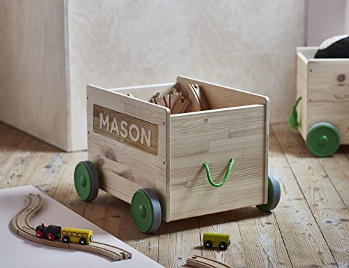 Toy Box, Personalized Custom Toybox, Nursery Storage bin, Big toy chest, Personalized toy box for kids toys, wood toys storage, gift kids name customized on wheels mobile castors gift toddler baby - Thumbnail 2
