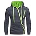 GONKOMA Autumn Winter Mens' Long Sleeve Hoodie Hooded Sweatshirt Tops Jacket Coat Outwear