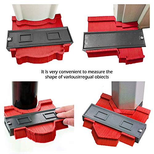 Contour Gauge Duplicator Faminess 2Pack Wider Irregular Shape Copying Ultimate Template Tool,Profile Gauges Plastic Contour Duplications Gauge Copy Irregular Shapes Measuring for Corners and Contoured