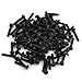 Electronics-Salon 100pcs M3 x 15mm Nylon Machine Screw, Black, Combination Phillips-Slotted Drive, Pan Head, Metric