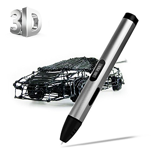 3D Pen Printing 3Dimage P3 Professional Pen with OLED Display for Doodling, Art, Craft Making, 3D Modeling and Education ABS/PLA Create 3D Art No Mess, Non-Toxic, Smoky Blue