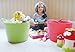 Red Gorilla Medium Flexible Plastic Tub, Toy Storage, Laundry, Gardening & More, 26 Liter/6.8 Gallon, Blue