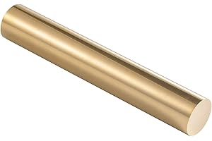 USAMILY 1 inch (25mm) Brass Solid Round Rod Lathe Bar Stock, 6 inch(152.4mm) in Length