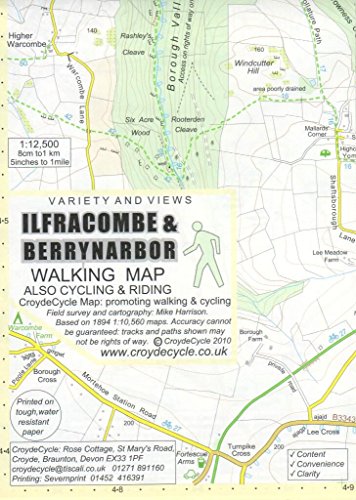 Ilfracombe and Berrynarbor Walking Map