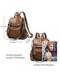 Mochila para mujer, de moda, informal, ligera, para el hombro, para la escuela, viajes), B07L4PJK19