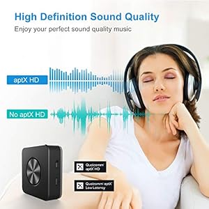 YuanGuo 【2019 Nuova Versione】 Trasmettitore e Ricevitore Bluetooth 5 :  Elevata performance.