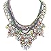 Eyourlife Christmas Hot Multi-Layers Flower Pendant Statement Chunk Collar Necklace Wedding Party Colorful
