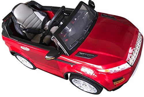 Range Rover Style Premium Ride On Electric Toy Car For Kids - 12V10A
Battery Powered - Color LCD - RC Parental Remote Controller - Leather
Seat - Boys & Girls - Red Range Rover Style Premium Ride On Electric Toy Car For Kids - 12V10A
Battery Powered - Color LCD - RC Parental Remote Controller - Leather
Seat - Boys & Girls - Red