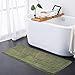 ITSOFT Plush Bathroom Rug 47x21, Absorbent Machine Washable Non Slip Chenille Bath Mats, Quick Dry Bathmat, Bath Rugs for Bath, Shower, Bedroom, or Door Mat, Sage Green