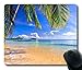 Gaming Mouse Pad Shore Palms Tropical Beach Oblong Shaped Mouse Mat Design Natural Eco Rubber Durable Computer Desk Stationery Accessories Mouse Pads For Gift Support Wired Wireless or Bluetooth Mouse primary