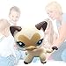 Rare Cat big Eyes Cute Kitten Littlest Pet Shop Toys Animals for Kids heart