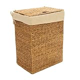 Seville Classics Foldable Water Hyacinth Portable Hamper