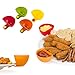 Dip Clips(Set of 4) Amytalk Colorful Plate Grab Clip-on Dip Holders Tomato Sauce Salt Vinegar Sugar Flavor Spices Dip Bowl Party Ware