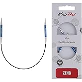 KnitPro Zing Fixed Circular Needles 9" (22.5cm) | US Size 6 (4mm)