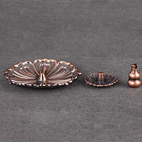 3-in-1 Brass Lotus Stick Incense Burner and Cone Incense Holder Ash Catcher