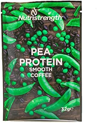 Nutristrength Pea Protein Powder - 32 g (Pack of 12, Smooth Coffee)