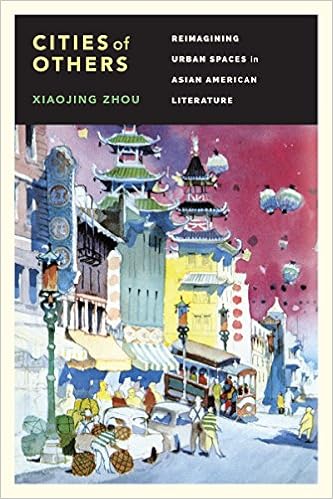 The cover of Cities of Others. There is a drawing of a city street in the center. 