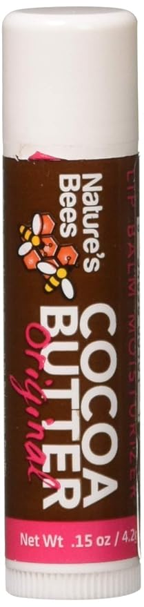 Amazon Com Nature S Bees Cocoa Butter Lip Balm Moisturizer 0 15 Oz Original Beauty