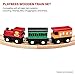 Playbees 12 Piece Wooden Train Cars Magnetic Set Includes 3 Engines, Magnet Train Toy Collection for Toddler Boys and Girls, Compatible with Most Name Brand Wood Tracks