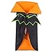E-Living Halloween Wine Bottle Covers, Black & Orange Bat Cape w/Orange Witch Outfit