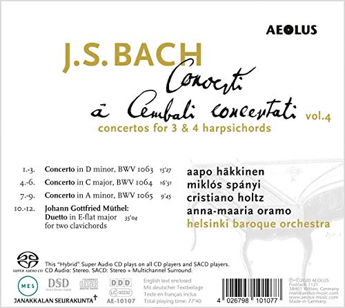 Concerti A Cembali Concertati Vol 4 Hakkinen Spanyi Hakkinen Spanyi Bach Muthel Amazon Fr Cd Et Vinyles