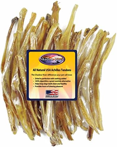 Shadow River 25 Pack Regular (7-11") All Natural Beef Achilles Tendons Dog Chews