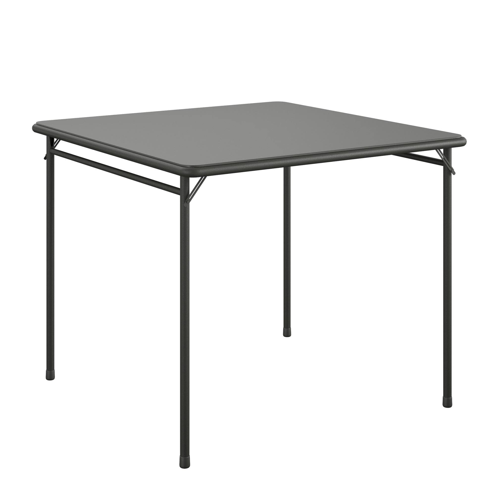 Photo 1 of COSCO 34" Square Vinyl Top Folding Card Table, Black