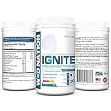 WOD Nation IGNITE Pre Workout Supplement - Quick CLEAN Energy & Sustained Endurance - Creatine Free - No Proprietary Blends - 300 Grams Powder - Tart Raspberry Lemonade