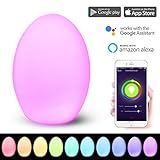 Wifi Smart Night Light Works with Alexa and Google Home, LED Dimmable RGB Ambient Lights Controlled by App, Baby lighting Bedside Touch Lamp for Breastfeeding Outdoor by Cotify