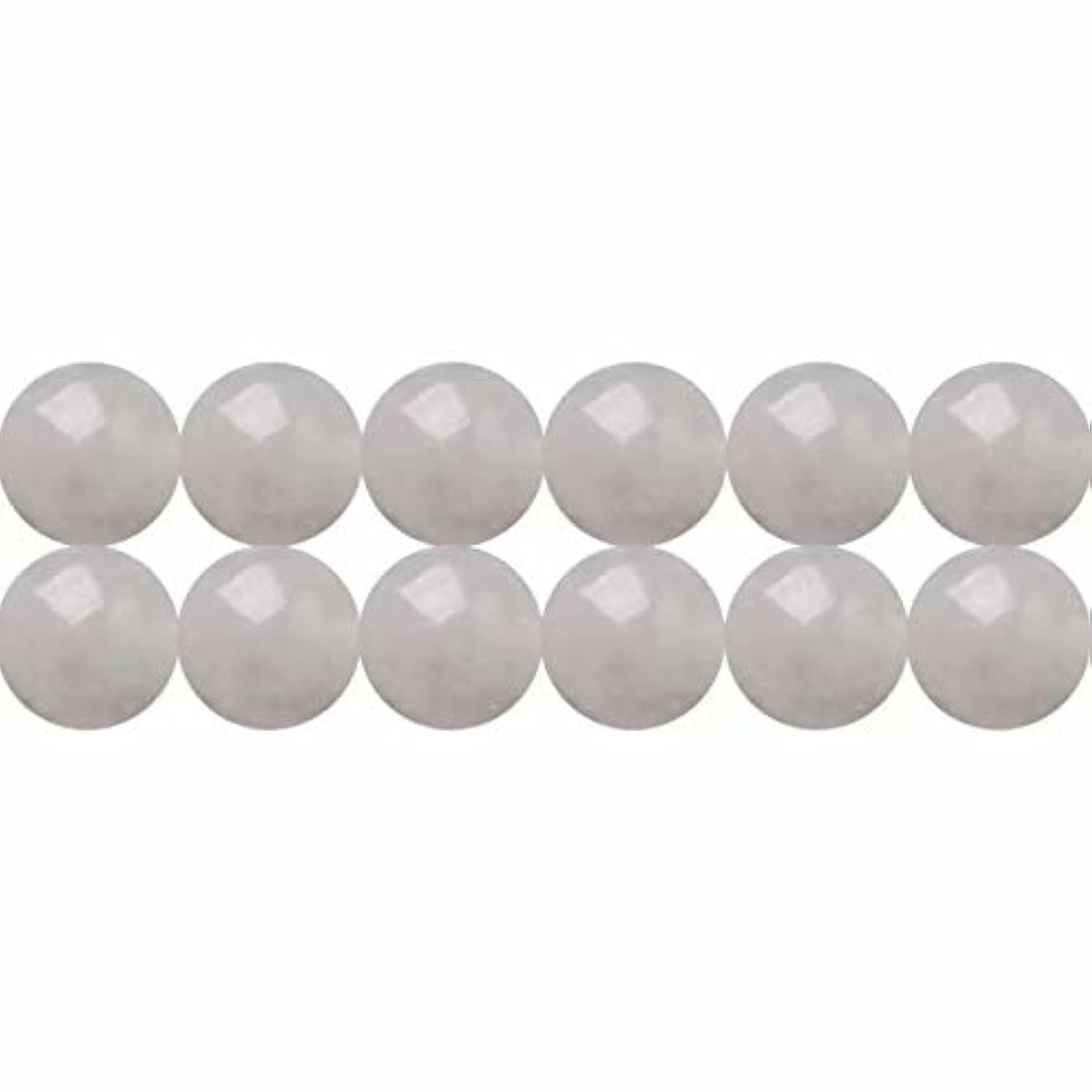 Fashion Jewellery Beading Beads Supplies One Strand 12mm Genuine White Jade Stone Beads 15 Inch APX 30 Pcs