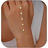 Bracelet Ring Hand Chain Hand Chain 14K Dainty Finger Bracelet Zircon Hand Jewelry Gold Bracelet For Women Trendy Summer Essentials Stuff Fashion Boho Beach Wedding Jewelry Gifts