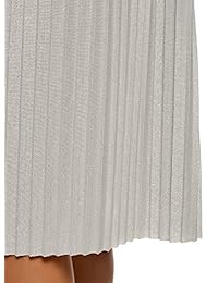 Falda midi de lúrex plisada para dama oodji Ultra