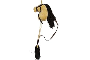 MotiveTech Pole Horse Toy, Hobby Horse on A Pole, Animal Head Fun for Boys Girls, Brown