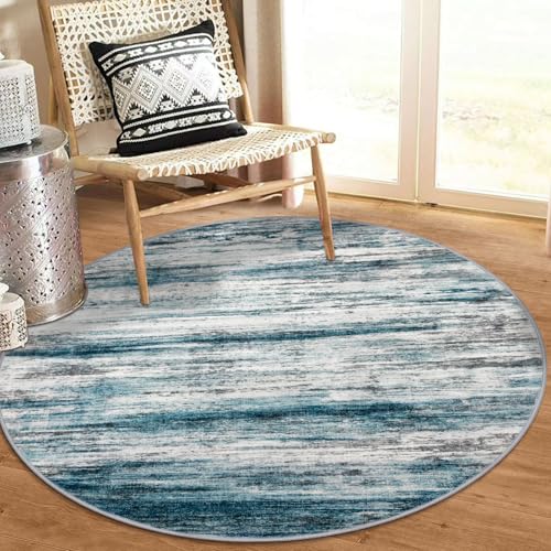 KOZYFLY Abstract Round Washable Rug