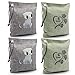 Activated Bamboo Charcoal Air Purifying Bag, Charcoal Bags Odor Absorber, Car Air freshener Bag, Nature Fresh Air Purifier Bag for Home Closet Pet 4 x 200g