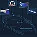 TOREGE Polarized Sports Sunglasses for Men Women Cycling Running Driving TR033(White&Blue Tips&Blue Lens)