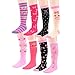 Deer Mum Girl's Cute Princess Knee High Socks (S(3Y-6Y), set 6)