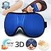 Sleep Mask forWomen Men, Ultrathin Light Blocking Sleeping Mask, No Pressure On Eyes 3D Contoured Blindfold, Soft Comfort Eye Shade Cover for Travel/Sleeping/Yoga/Shift Work.（Blue）