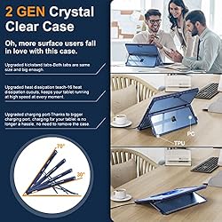 INFILAND Surface Pro 9 Case, Crystal Clear