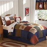 Kid Sports Bedding For Boys Classic Sports Twin Quilt with Pillow Sham