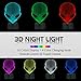 FULLOSUN 3D Night Light Alien Illusion Lamp, LED Martian ET Nightlight with Remote Control 16 Colors Changing Room Home Decor Xmas Cool Birthday Gifts for Boys Girls