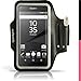 iGadgitz Reflective Anti-Slip Black Sports Jogging Gym Armband for Sony Xperia Z5 Compact E5803 E5823 with Key Slot