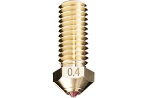 DUROZZLE Ruby Tip 3D Printer Nozzles for QIDI X-Max3 / X-Smart3 / X-Plus3, Hardened & Abrasion Resistant for Precision Additive Manufacturing (QIDI, 0.4mm)