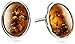 Sterling Silver and Honey Amber Small Stud Earrings